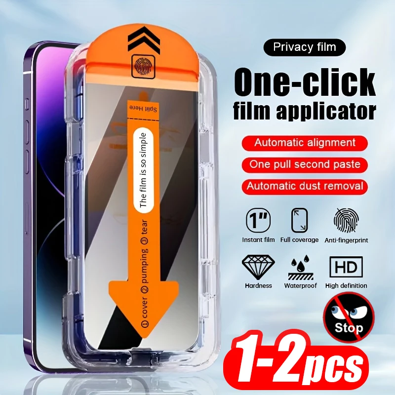 One-Click Installation Privacy Screen Protector For Xiaomi Poco X6 Pro X5 X4 F6 F5 M3 M4 M5S M6 Pro F3 C65 X3 NFC Anti Spy Glass