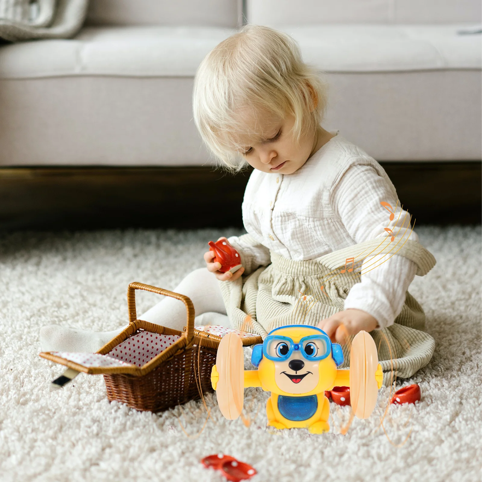 Electric Tumbling Monkey Sound Control Voice Rolling Bright Color Educational Music Game Brain Development Children Play