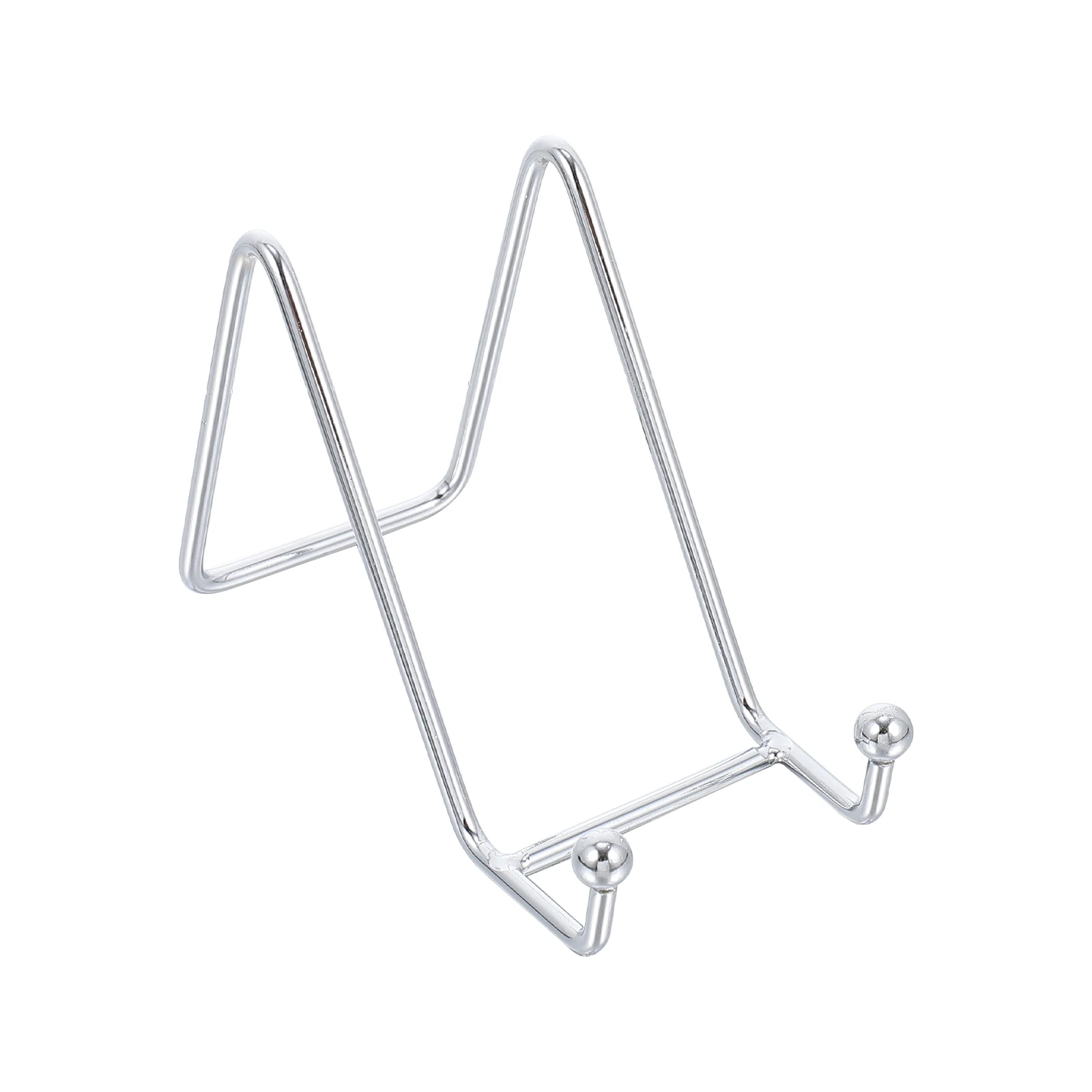 

Iron Phone Stand Cellphone Holder Desk Tablet Support Silver Simple Style Practical Item Lightweight Compact Size Storage Tool