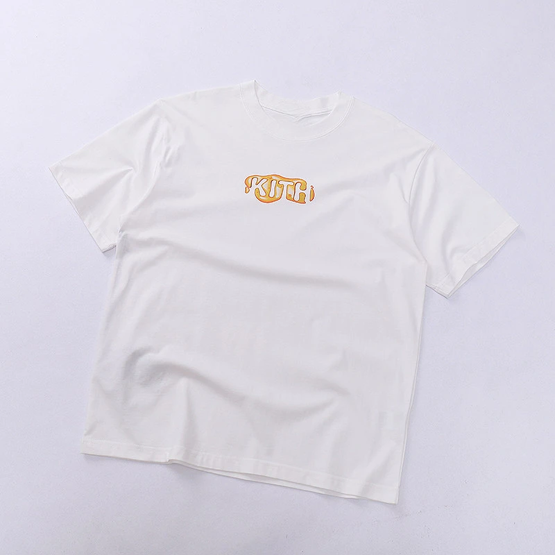 2026 Best KI American TH Retro Printed Cotton Short-sleeved T-shirt Is A Loose Casual and Versatile Half-sleeved Top for Couples