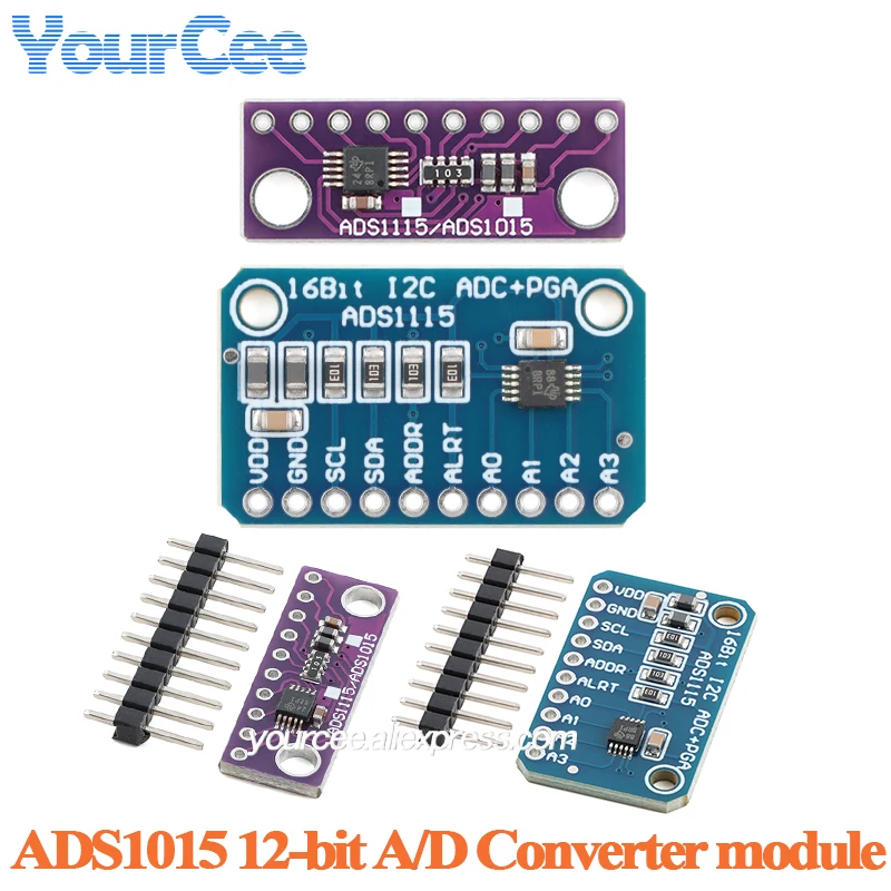 10pcs/1pc ADS1015 12 Bit ADC analog to digital conversion module A/D converter development board 2-5.5v