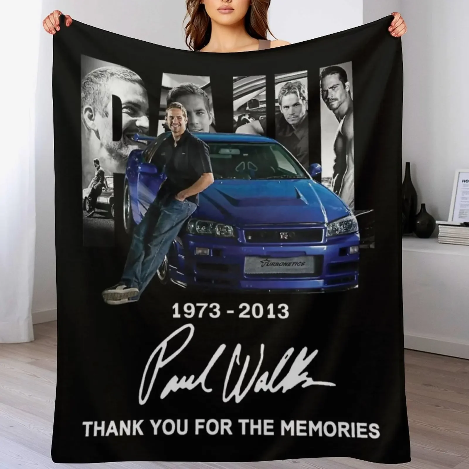 

1973-2013: Remembering Páúl Wálkér and His Impact Throw Blanket Nap halloween Picnic Tourist Blankets
