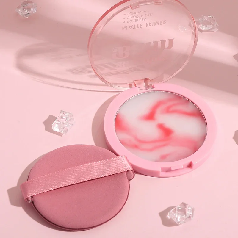 Gâteau en poudre longue durée avec bouffée cosmétique, contrôle de l'huile rose, crème de maquillage, correcteur étanche, 256