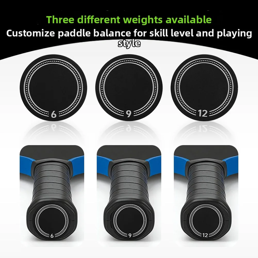 1 Set Pickleball Paddle Weighted Butt Cap / Counterweight  Paddle Black Balance Weight Black Replace Practical Accessories