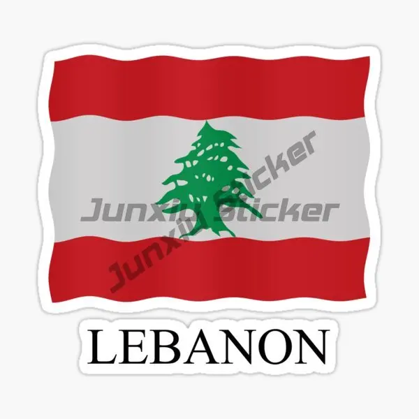 Libanon Nationalflagge Autoaufkleber für Auto, Handy, Laptop, wasserdicht, für Wohnmobile, Motorräder, Vinyl-Autohaftaufkleber