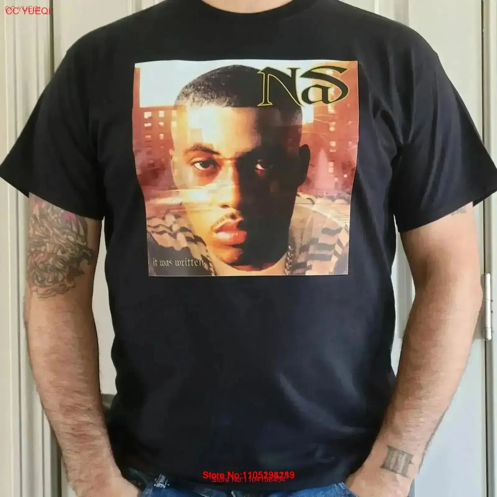 Nas It Was Written T Shirt vintage Washed Stretched Breathable Top For Everyday Wear Comfortable designer clothes vintage