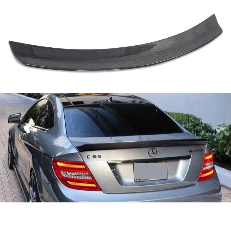 

Для Mercedes-Benz C-Class W204 4-дверный задний спойлер из углеродного волокна крыло багажника 2007-2014 FRP кованый карбон