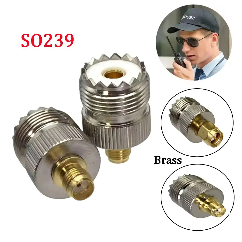 5PCS UHF Female to SMA Female Adapter RF Coaxial Adapters UHF to SMA Male Connector SO239 for CB Radio Ham Station 2 sold