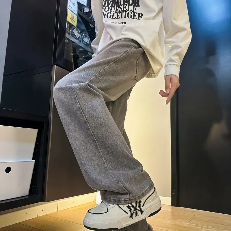 

Autumn New Men's Jeans Baggy Straight Wide Leg Male Fashion Vintage Denim Pants Men Youth Popular Brand Streetwear Jean Trousers