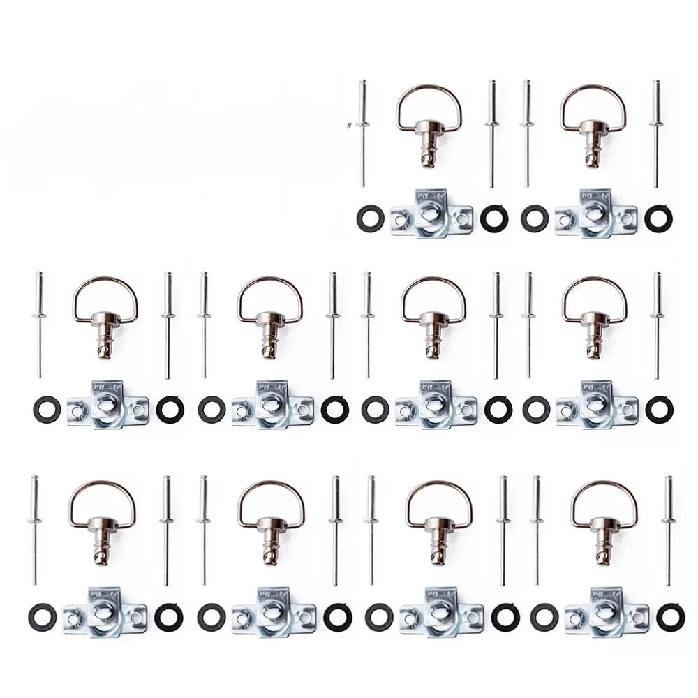 1/4 Turn Fasteners Quick Release D-ring Turn Rivet Race Fairing Fastener 14MM/17MM/19MM For Honda For Yamaha Suzuki BMW D Ring