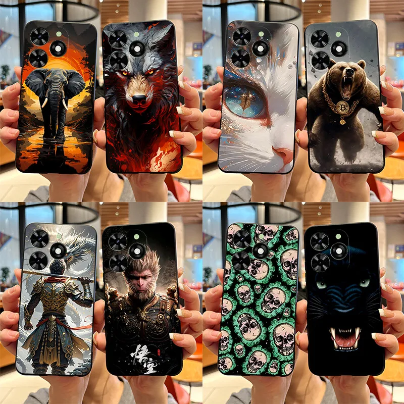 For Tecno Spark Go 2024 Case BG6 Black Myth Wukong Cover Shockproof Soft TPU Phone Case For Tecno Pop 8 Pop8 SparkGo 2024 Shell