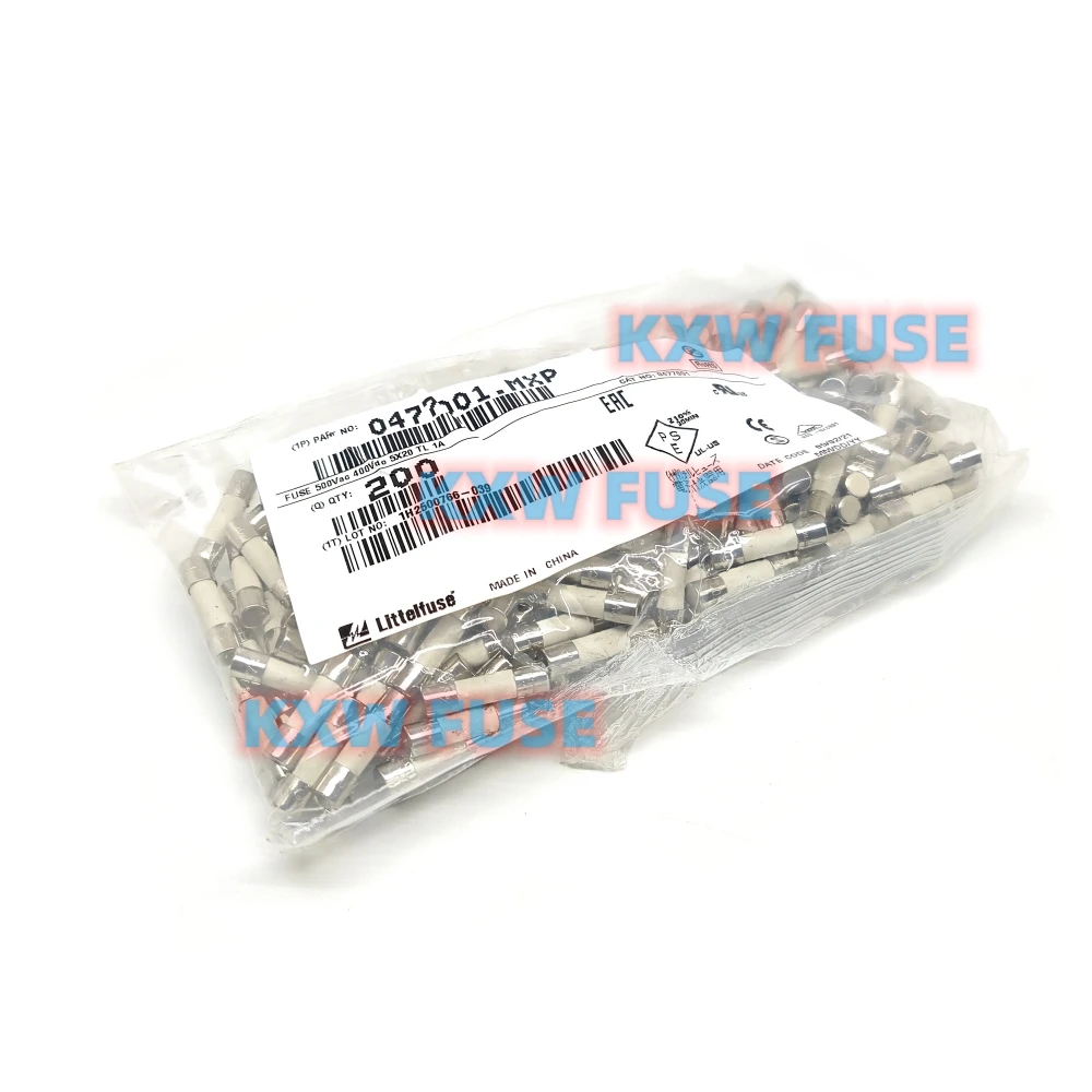 500V Littelfuse 5x20mm 477 Series Ceramic Fuse T500mA T1A T2A T3.15A T5A T6.3A T16A Time Delay，Slow Blow 500VAC,400VDC