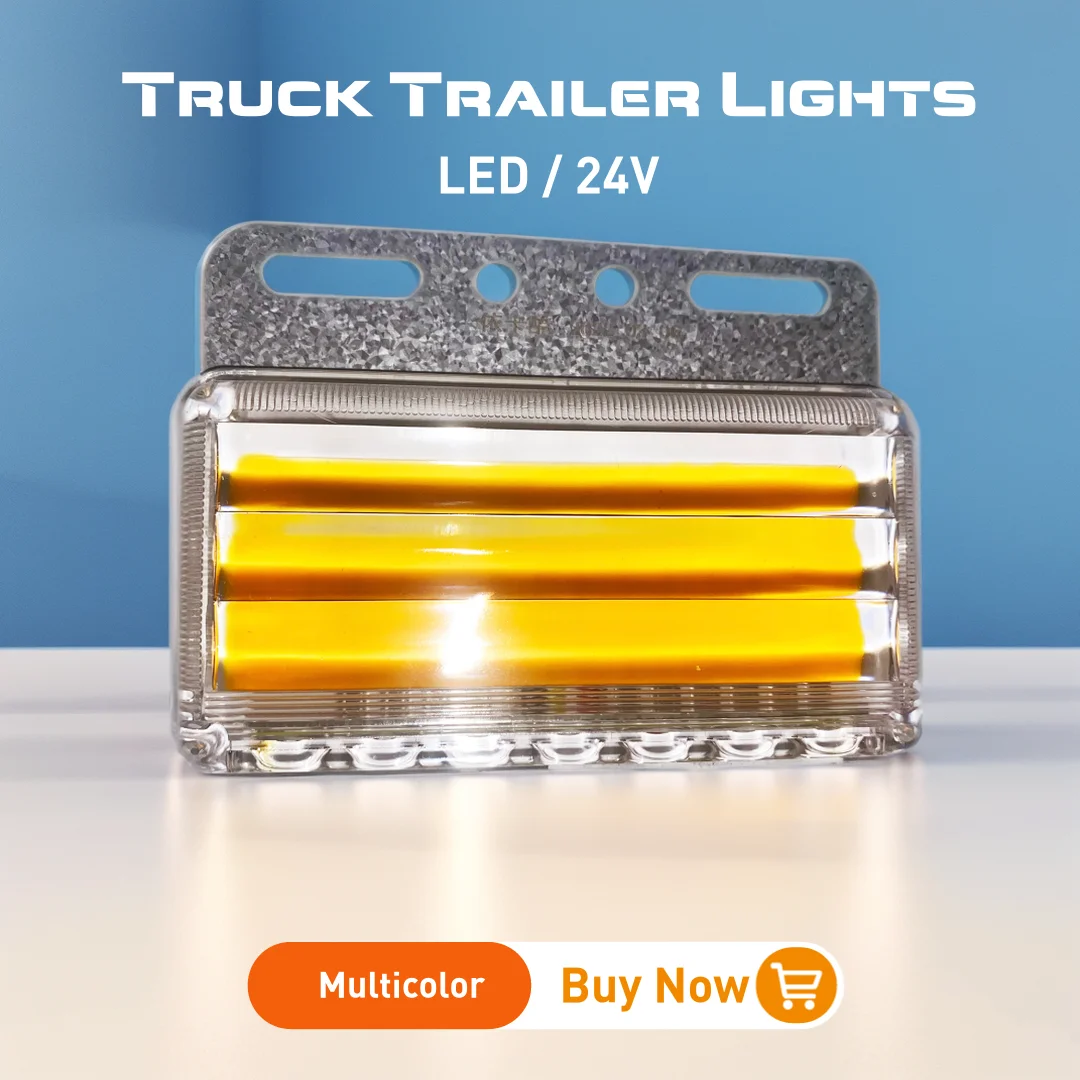 

4pcs LED Cargo Truck COB Side Lights 24V Trailer Lamp Spare Parts