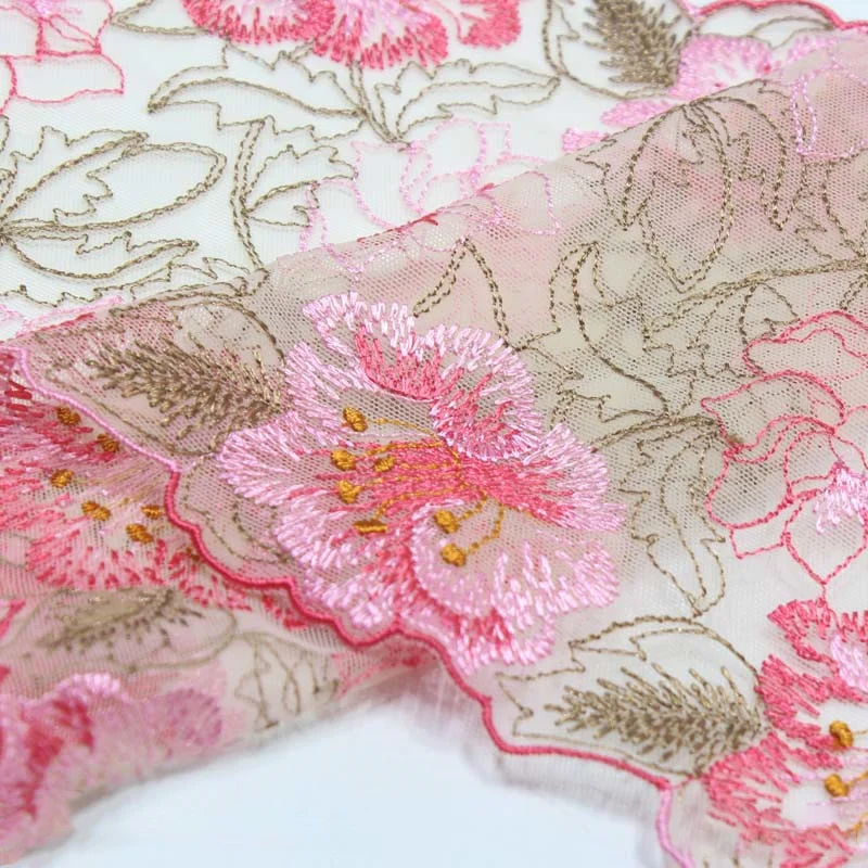 1/3 Yard Lace Screen Bottom Polyester Yarn Pressed Fabric DIY Flower Embroidery Lace Accessories Curtain Sofa Cushion Decoration