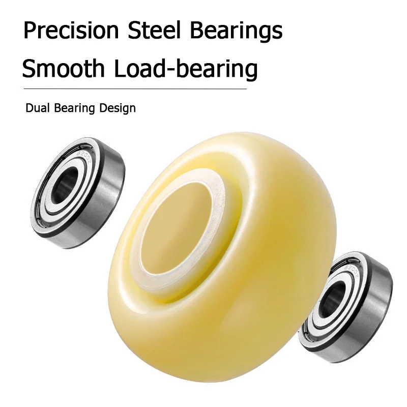 Swivel casters with wear-resistant nylon wheels, single wheel, 1.5/2/2.5/3/4/5 inches, suitable for skateboards, small trolleys
