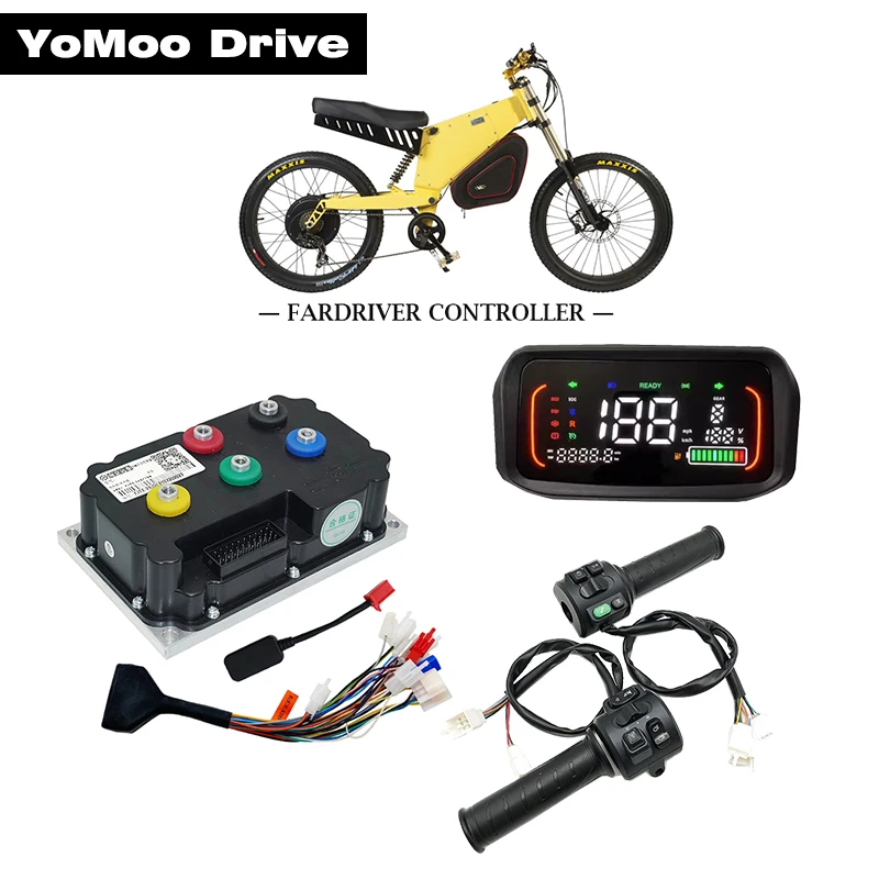 

Fardriver ND72360 72V Controller DC190A Phase 360A FOC BLDC with N7 Display, T08 Throttle For 3000W-4000W Motor Electric Bicycle