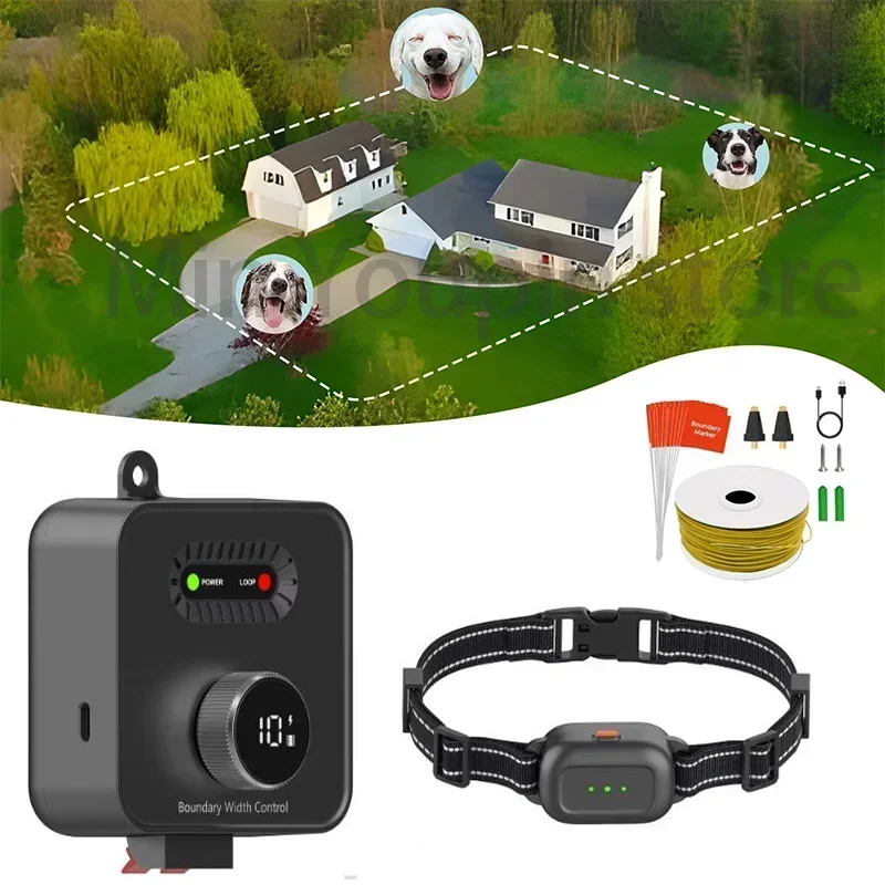 Electric Dog Training Shock Collar Fence, Portable Pet Dog In-Ground Outdoor Fence, Invisible Wired Electric Dog Fence System view 2