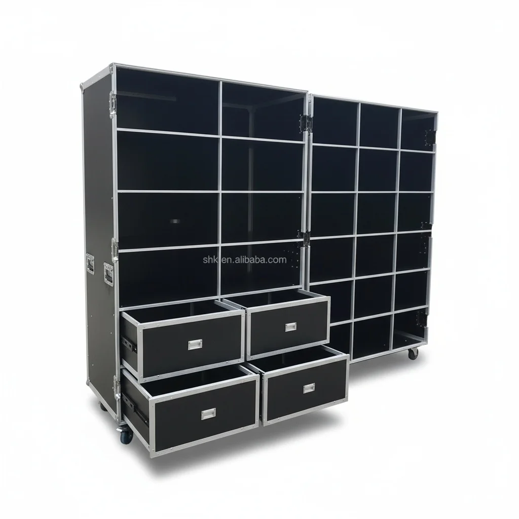 

6U DJ Rack Flight Case, fit for Midas M32, 1300x600x950mm, Fireproof Plywood Road Case with Aluminum Frame, Heavy Duty, Durable