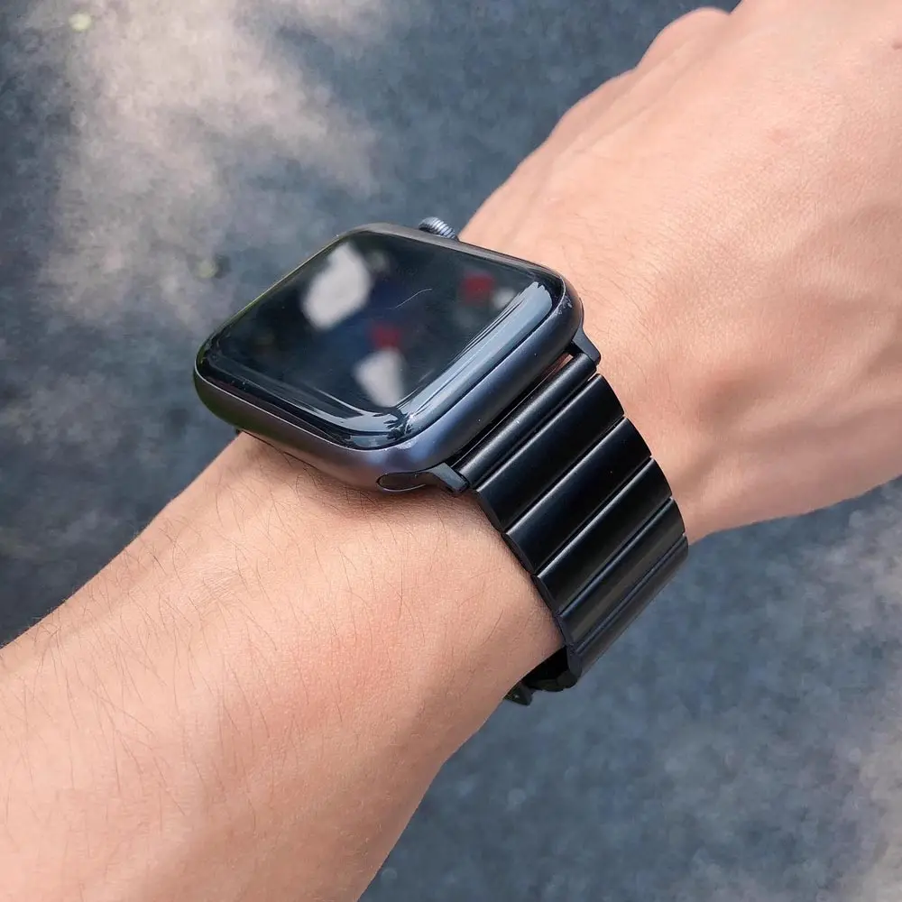 Ремешок из нержавеющей стали для Apple Watch Band 7 8 9 45 мм 41 мм, браслет для IWatch Ultra 2 49 мм Series 6 SE 5 3 44 мм 40 мм