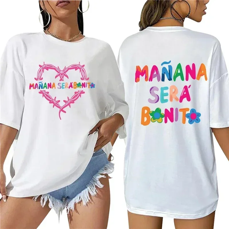 Karol G Heart TShirt Women Manana Sera Bonito T Shirt Tomorrow Will Be Nice Graphic Shirts Funny Music Karol G Tee Unisex Top