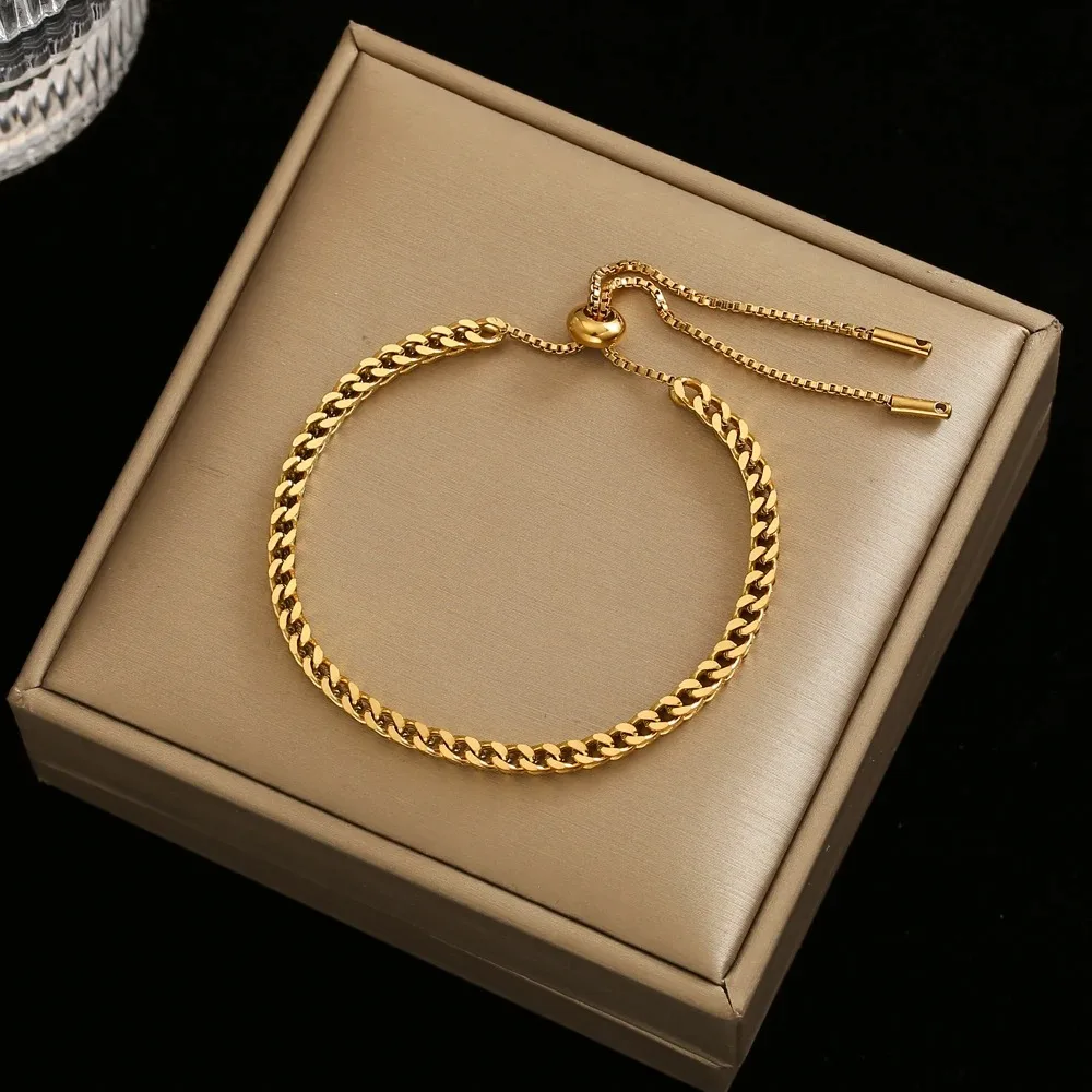 عالية الجودة 26 سنتيمتر الفولاذ المقاوم للصدأ سوار تصميم جديد قابل للتعديل ربط سلسلة أساور مقاوم للماء موضة الهيب هوب/روك سوار #2