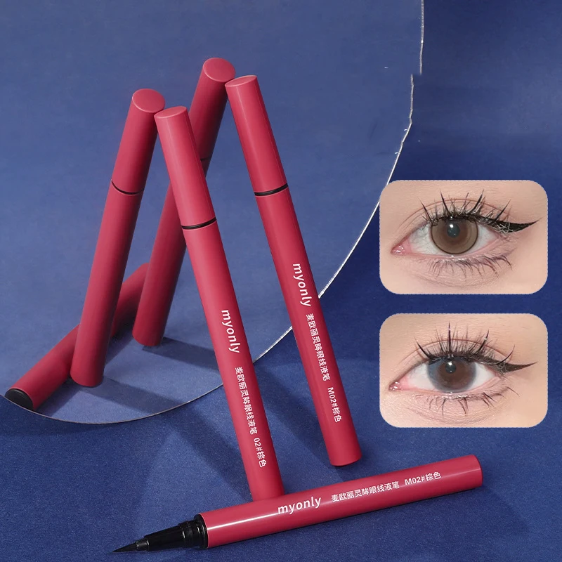 Brown Black Color Eyeliner Waterproof and Sweat-proof Not Easy to Smudge Quickly Dry Eyeliner Liquid Pen Beauty Makeup Tool