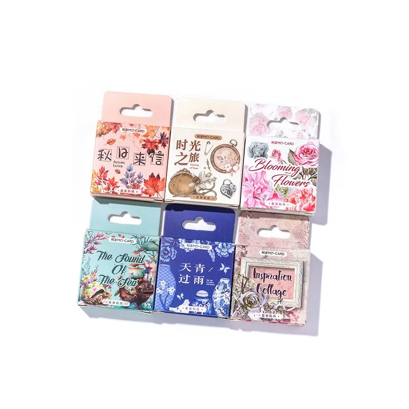 45 Pcs Small Scrapbooks Laptop Stickers Boxed Cute Autumn Style Stickers For Laptop Art Craft Scrapbooking Suitcase 