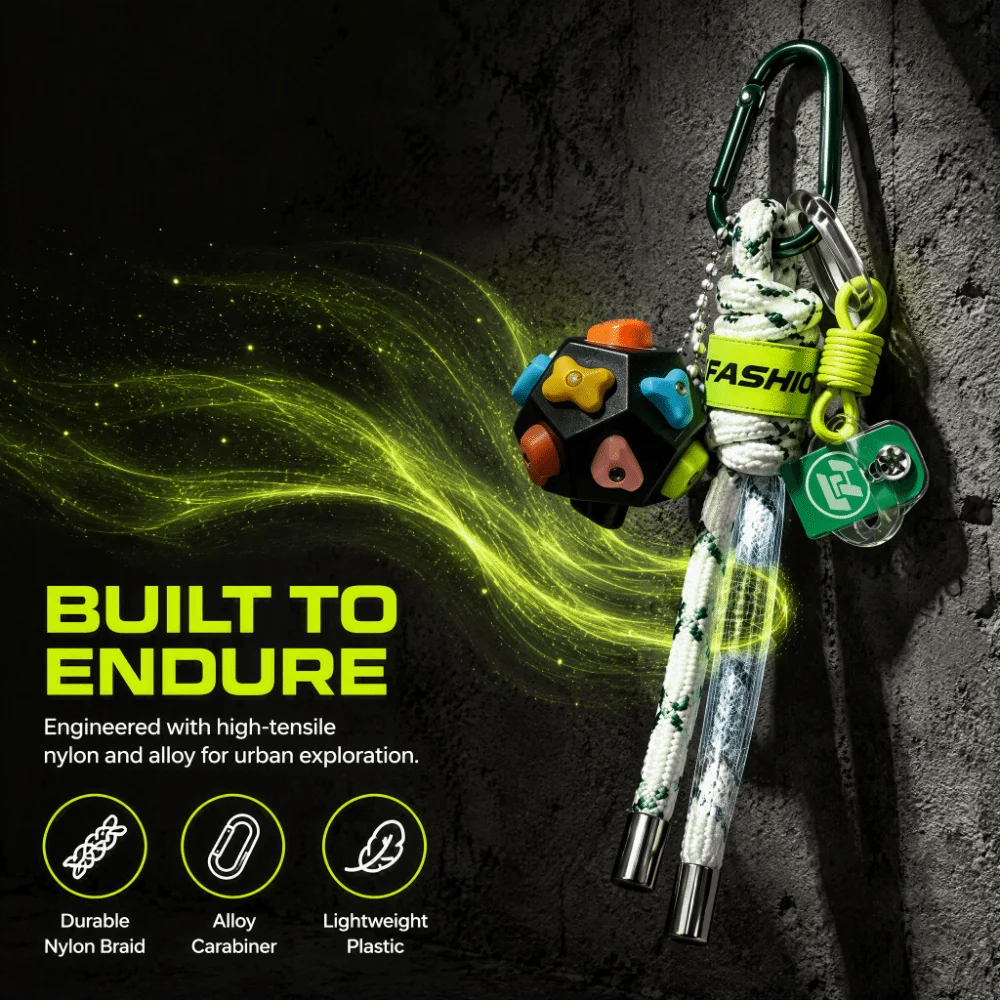 Funny Climbing Ball Keychain Colorful Fashion Climbing Series Bag Pendant Creative Hanging Climbing Equipment Keyring Gift