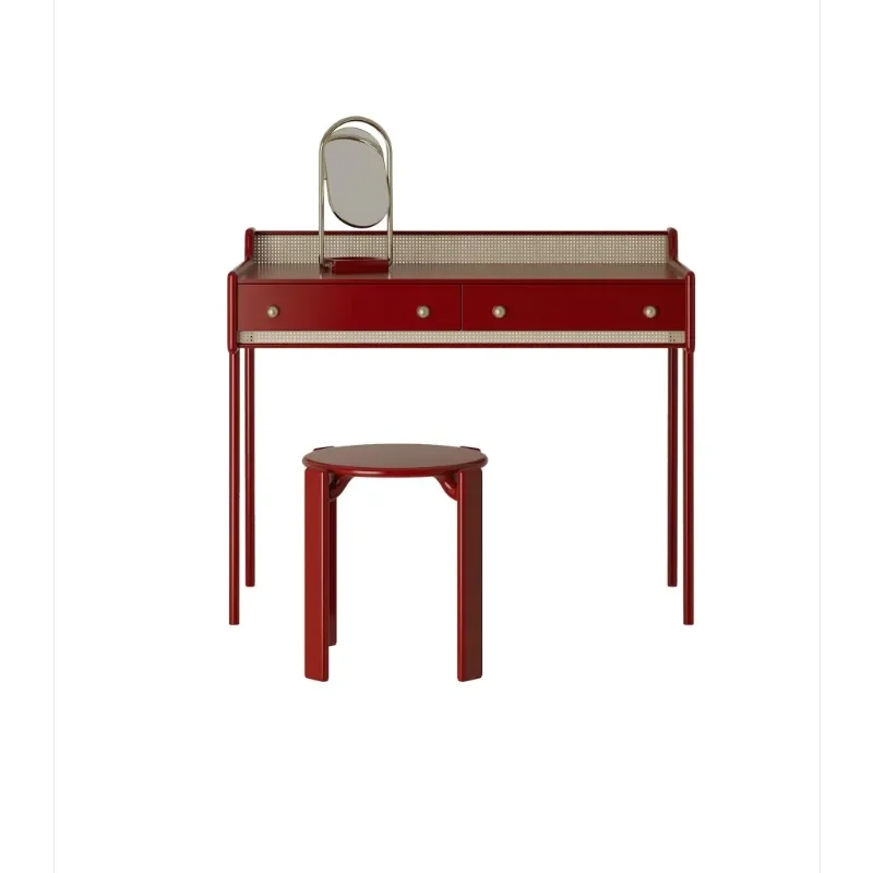 40 L Simple light luxury rattan dresser light luxury atmosphere bedroom furniture makeup table design table