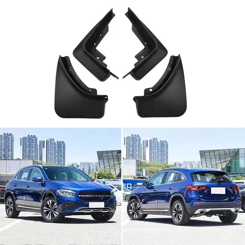 4PCS Car Fender Mud Flap Auto Splash Guard Anti-dirt For Mercedes-Benz GLA-Class H247 2025-Present Wear-resistant Body Accessory