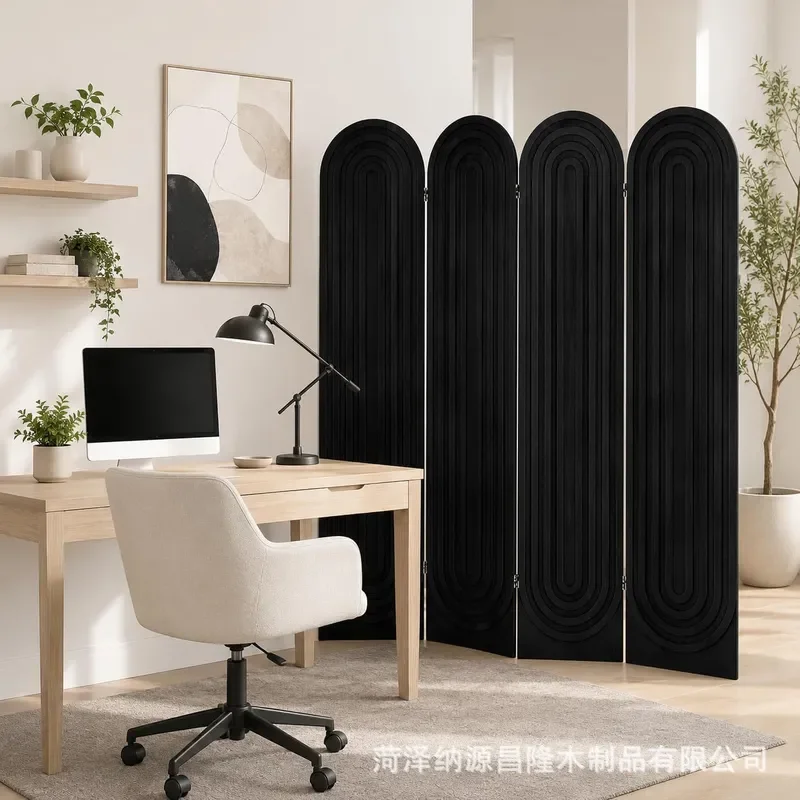 Modern Solid Wood Folding Screen Room Divider Photo Frame Partition Decorative Wall Panel for Living Room Porch Window