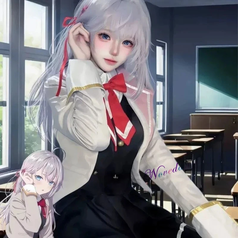 Disfraz de Cosplay COSAnime Alya, a veces oculta sus sentimientos, en ruso, Alisa Kujou, con peluca, zapatos, uniforme escolar JK, conjunto completo