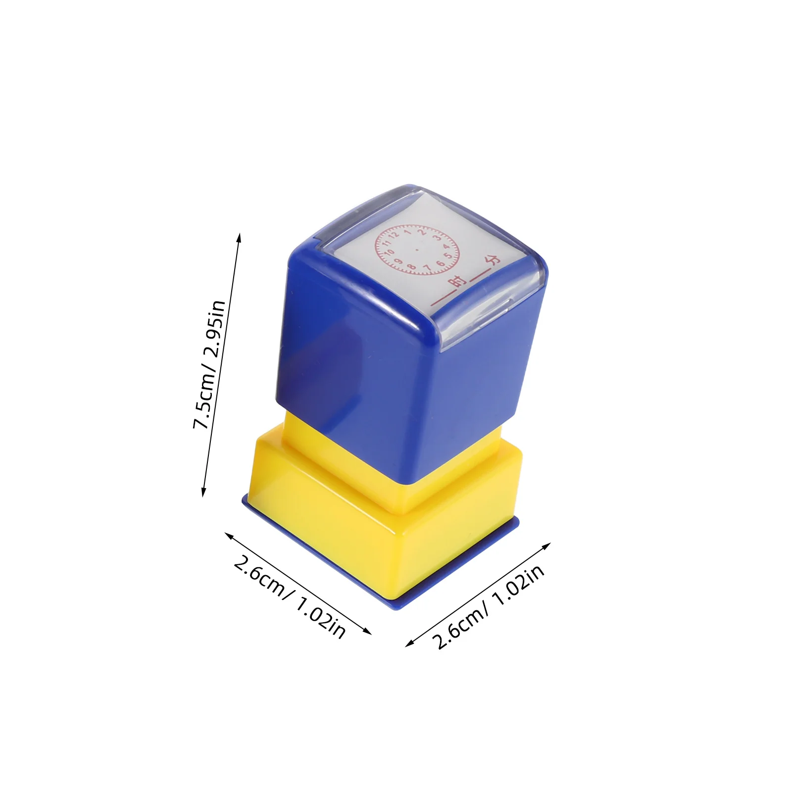 4 قطع من طوابع ساعة تعليمية للأطفال، أختام تعلم الوقت، أدوات تعليمية ممتعة للفصل الدراسي، استخدام ألوان زاهية، مادة متينة #2