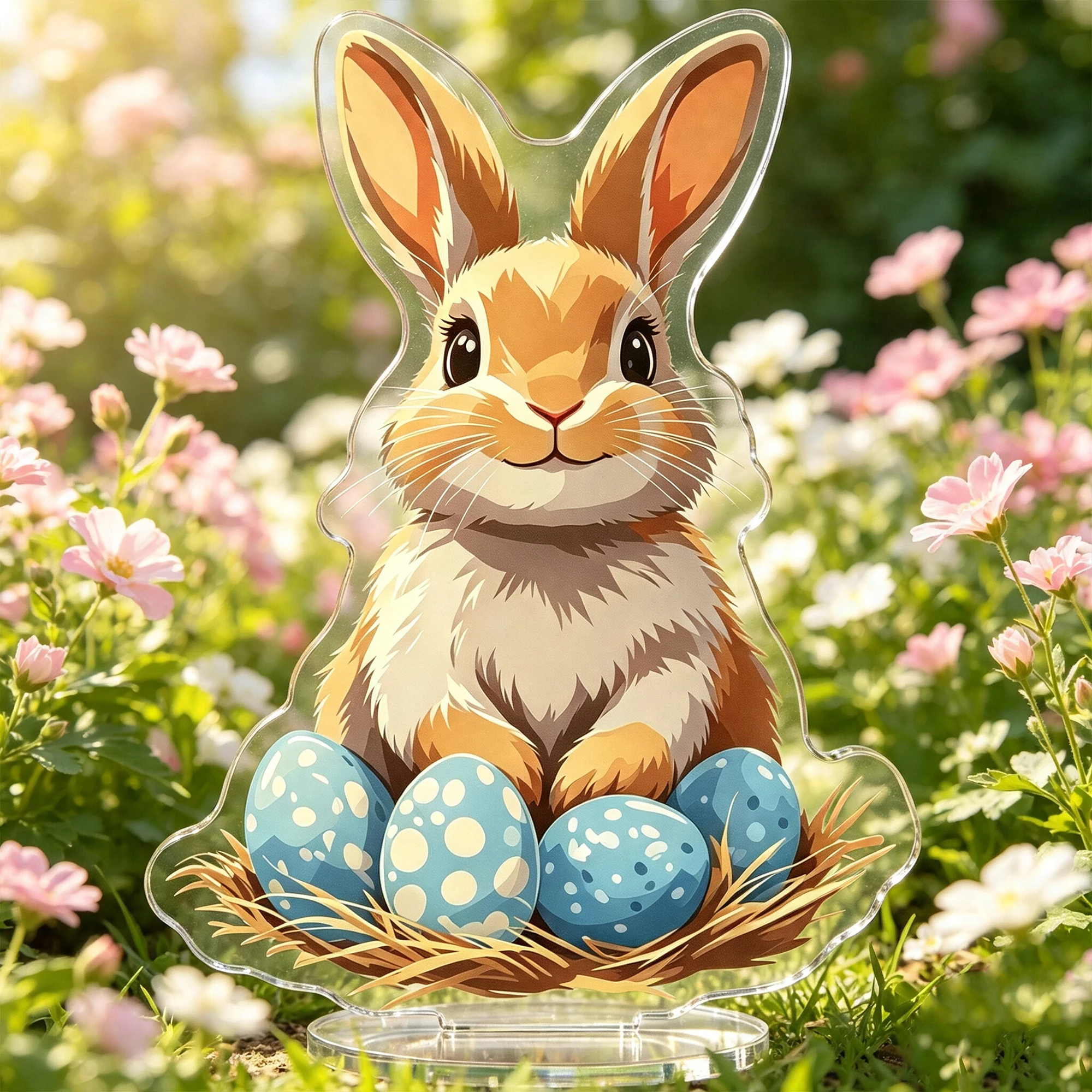 1PC Easter Bunny Acrylic stand-up brand Easter theme Desktop collection Decoration