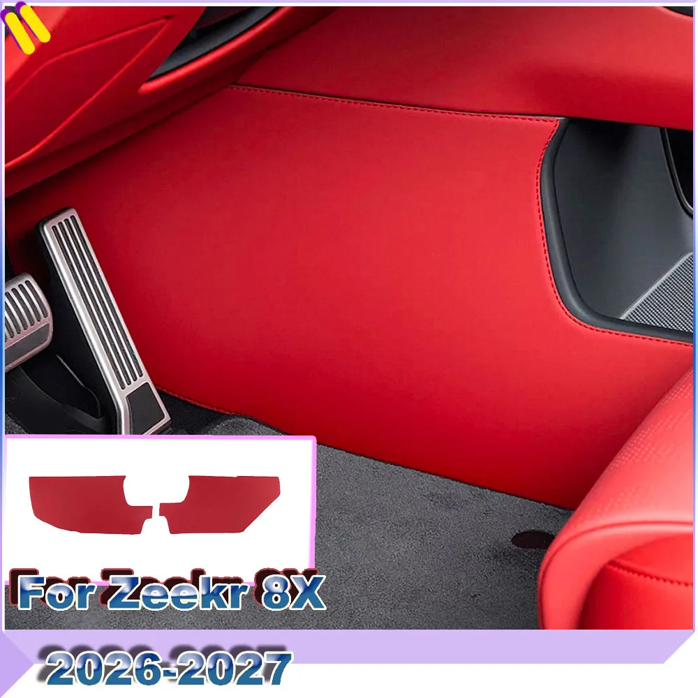 For Zeekr 8X 2026-2027 Car Central Console Side Anti‑Kick Mat Leather Anti‑Scratch Interior Protection Pads Accessories