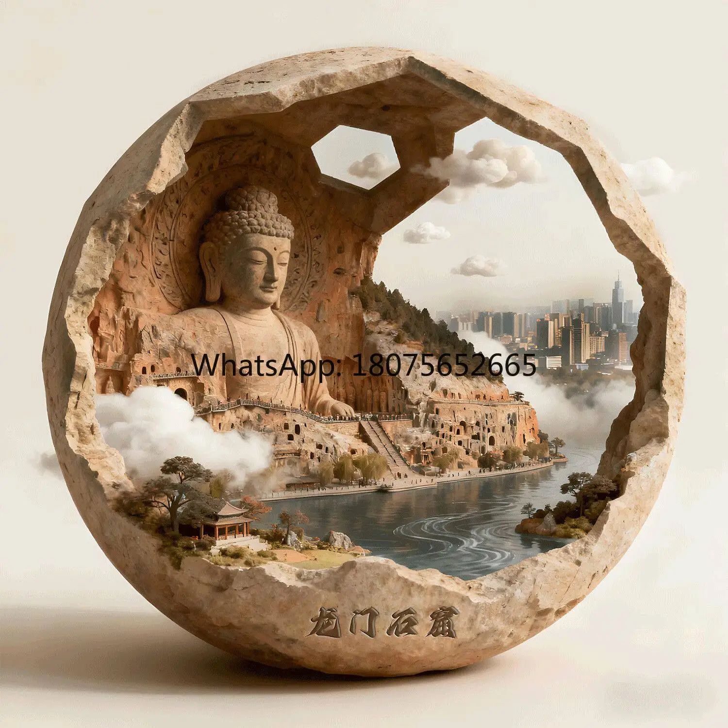 Luoyang impression metal 3d fridge magnets - embossed henan cultural & creative tourism souvenirs - perfect gifts for friends