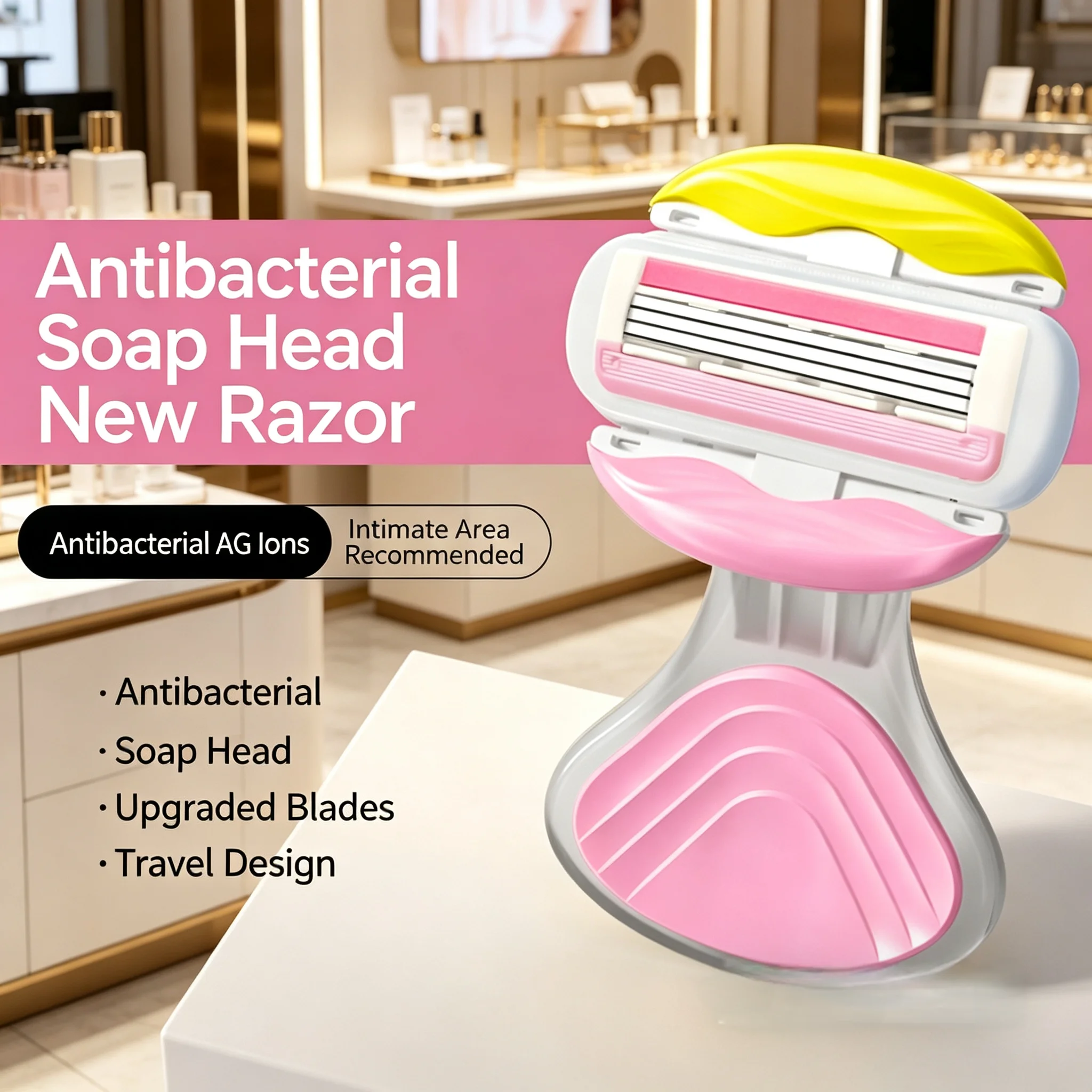 Aloe Vera Lubricating Strip Knife Head Women's Shaving Knife Shaving Knife Full body usable without leaving black spots