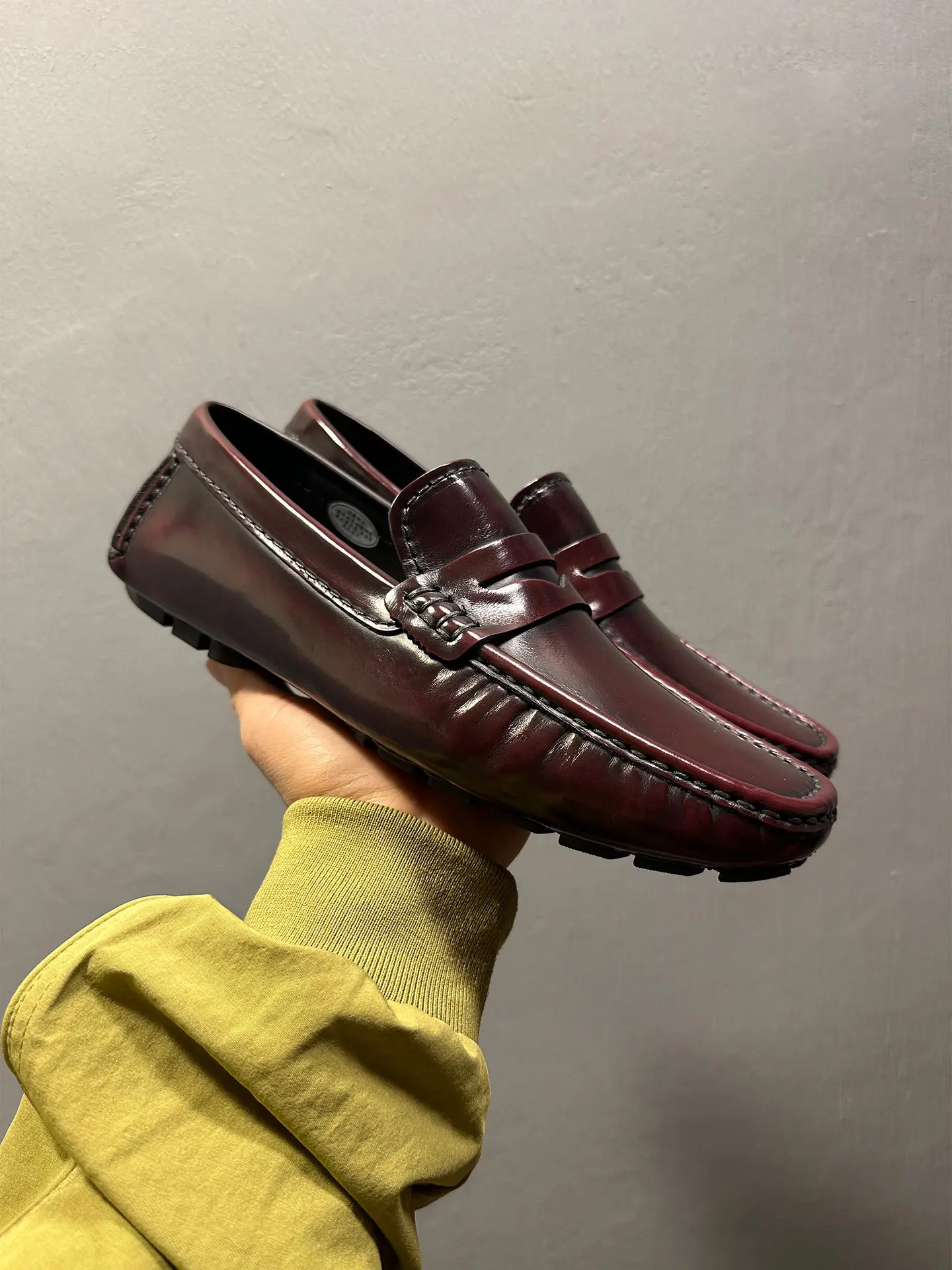 

Qinhong Kuqi Spring And Summer High-end Leather Doug Shoes Men's Pearlescent Loafers Business Casual Soft Bottom Fashionable Lea