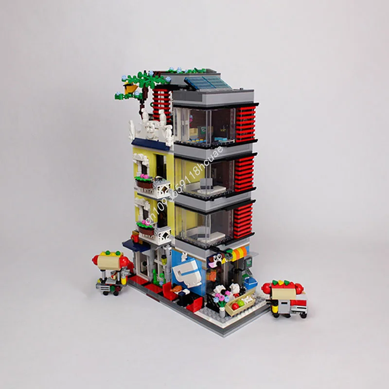 1803PCS MOC Custom Pet Shop & Cafe Modular Alt Build Model Building Block Diy Creative Assembly Educational Bricks Toys Kid Gift