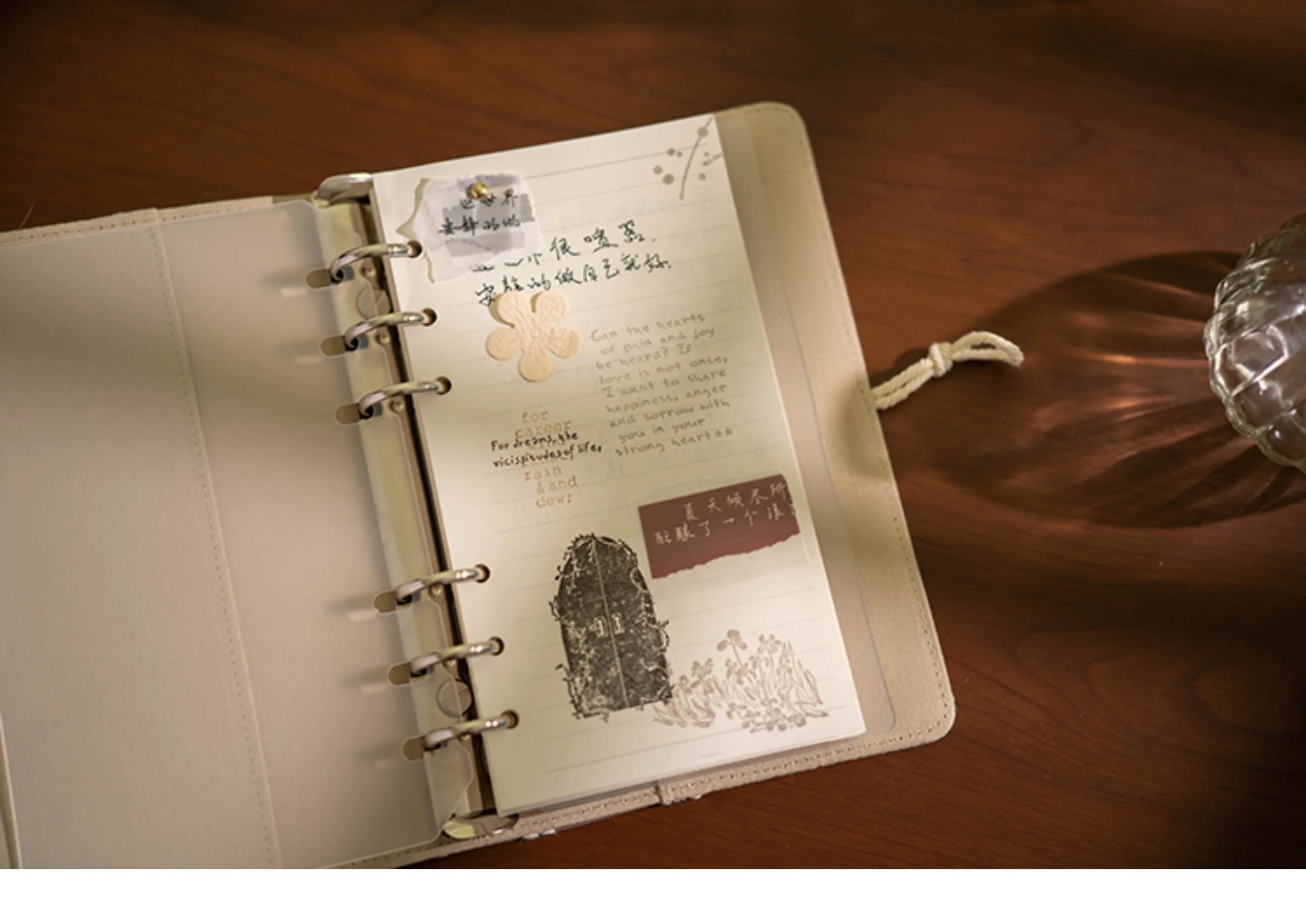 Embroidered Yellow Wire-bound A5 Literary Notebook Diary Small Fresh Cloth Hand-made Notebook