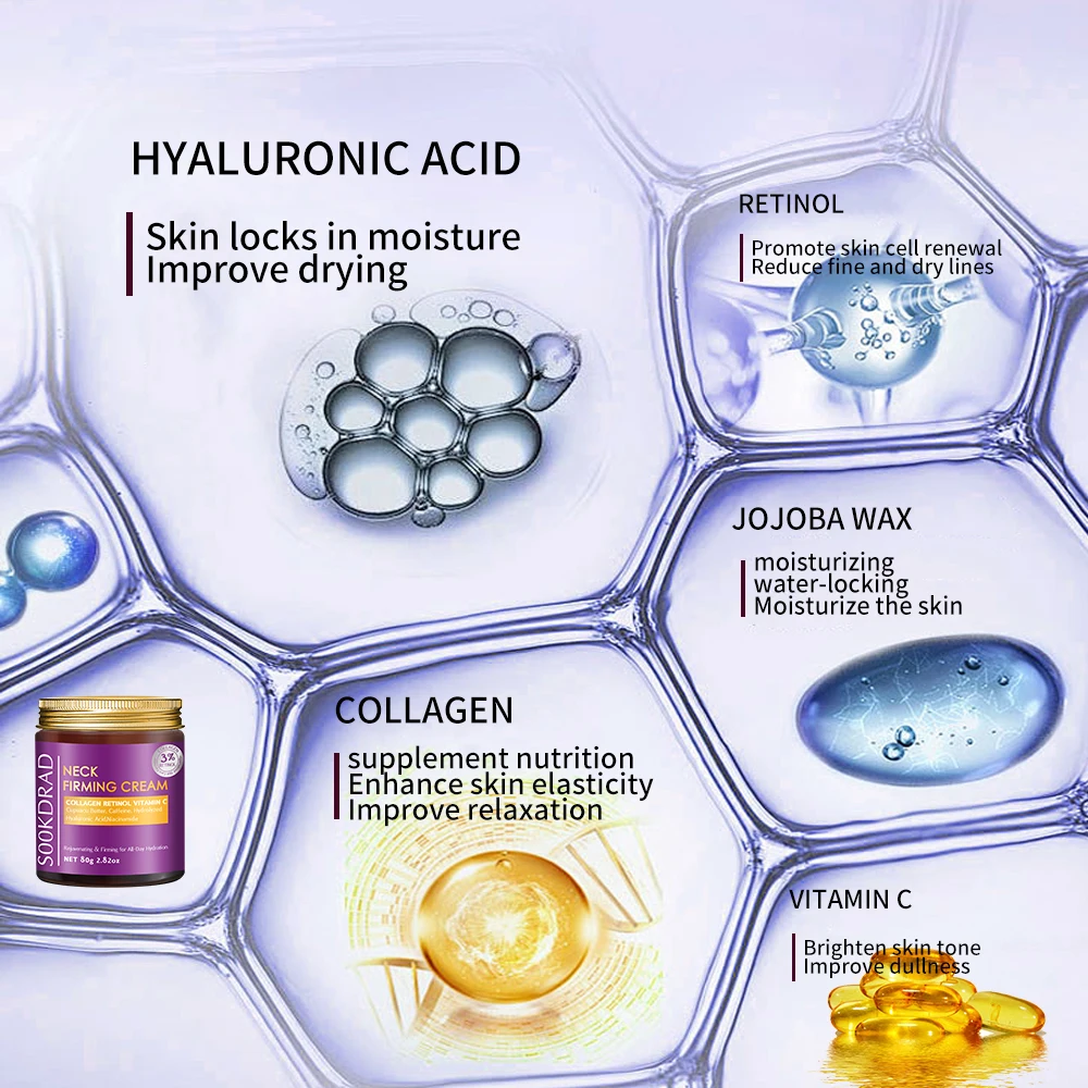 80 جرام كريم شد الوجه والرقبة، تقليل التجاعيد، بقع العمر، أكياس العين، التجاعيد، إلخ، الاستخدام اليومي الطبيعي #3