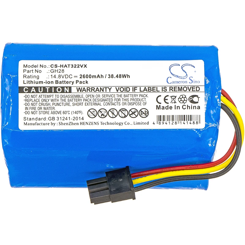 Battery for Liectroux  DH860 Q7000 Q8000 ZK808 Robot B6009