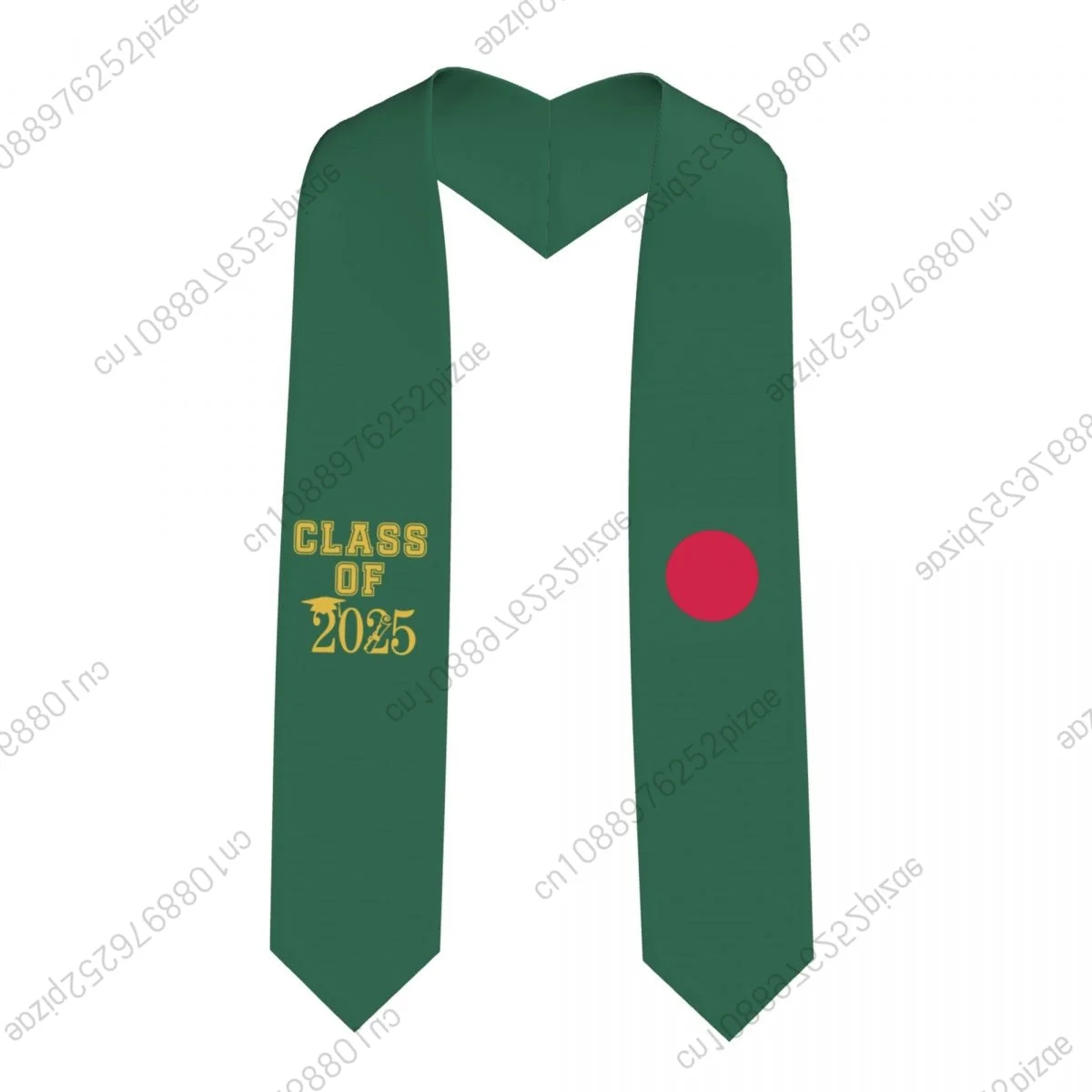 

New Bangladesh Flag Class Of 2025 183*13CM Graduation Stole Sash Scarf For International Students Proud