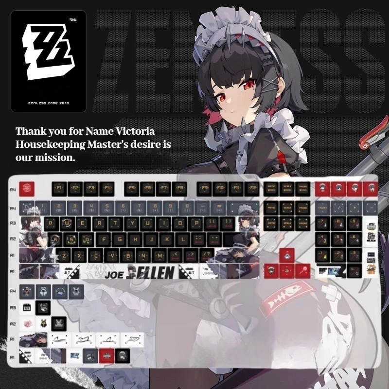 

Zenless Zone Zero Ellen Joe Keycaps Gaming Peripherals Original Factory Height Mechanical Keyboard Thermal Sublimation Pbt