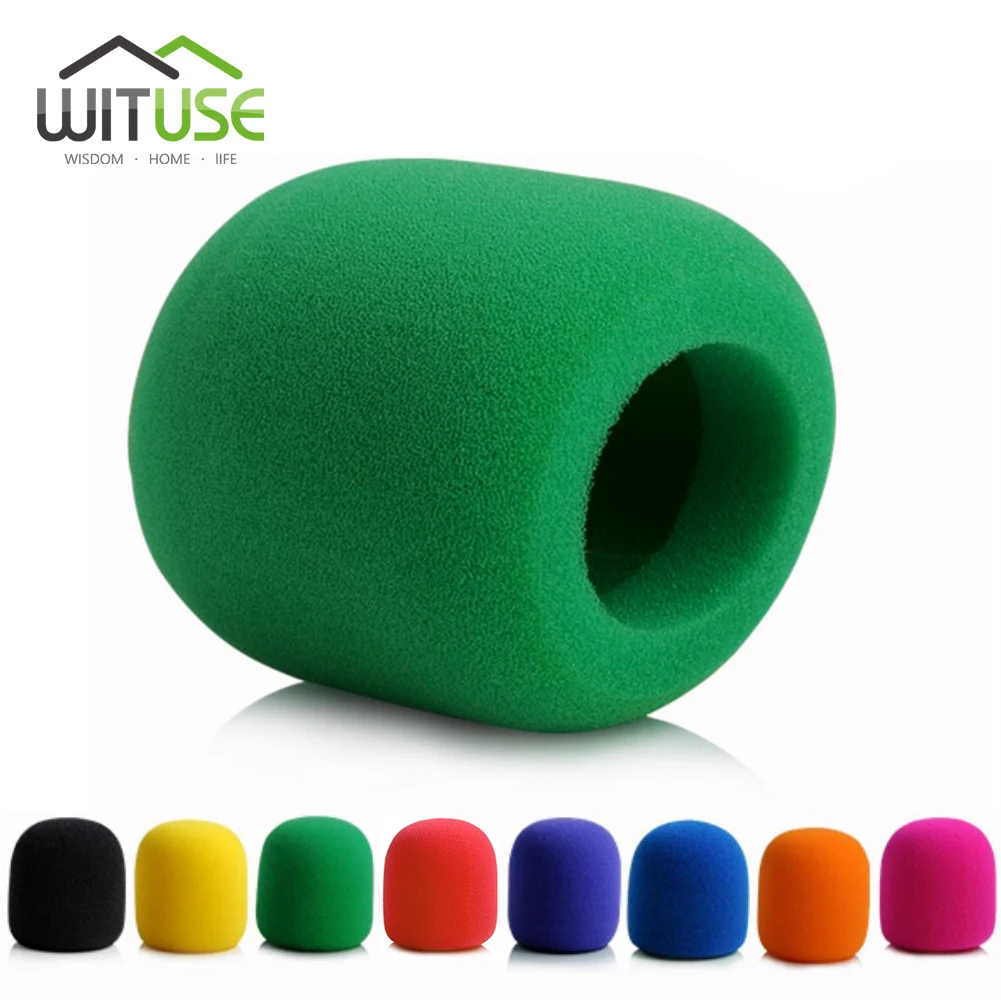 8 Pieces Windscreen Foam Handheld Microphone Sponge Foam 8 Colours Windshield Mic Windscreen Protector Covers For Karaoke DJ