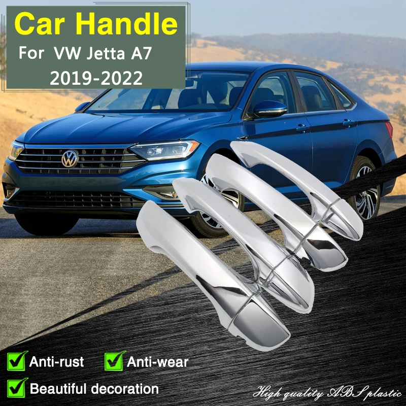 

for Volkswagen VW Jetta A7 2019 2020 2021 2022 Durable Chrome Door Handle Cover Trim Car Accessories Styling Stickers Decoration