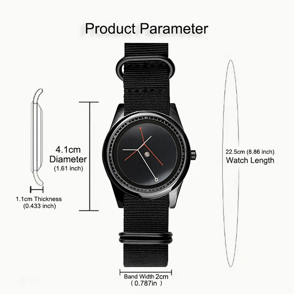 Fashionable Canvas Strap Casual Quartz Watches,Suitable For Both Men and Women,Innovative Design, Wristwatches Without Pointers.