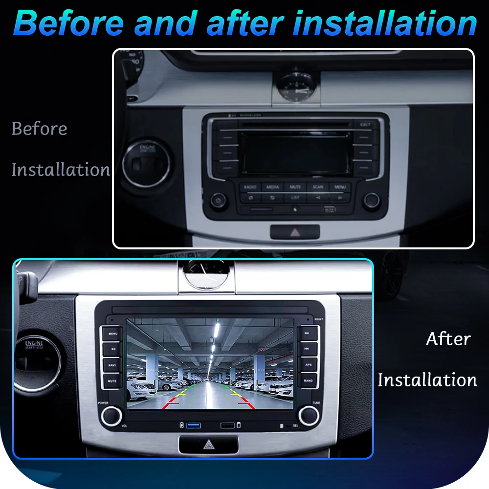 Android16 Car Radio GPS For VW Volkswagen Skoda Octavia Golf 5 6 Touran Passat B6 Polo Jetta QLED Screen 2 Din Multimedia Player