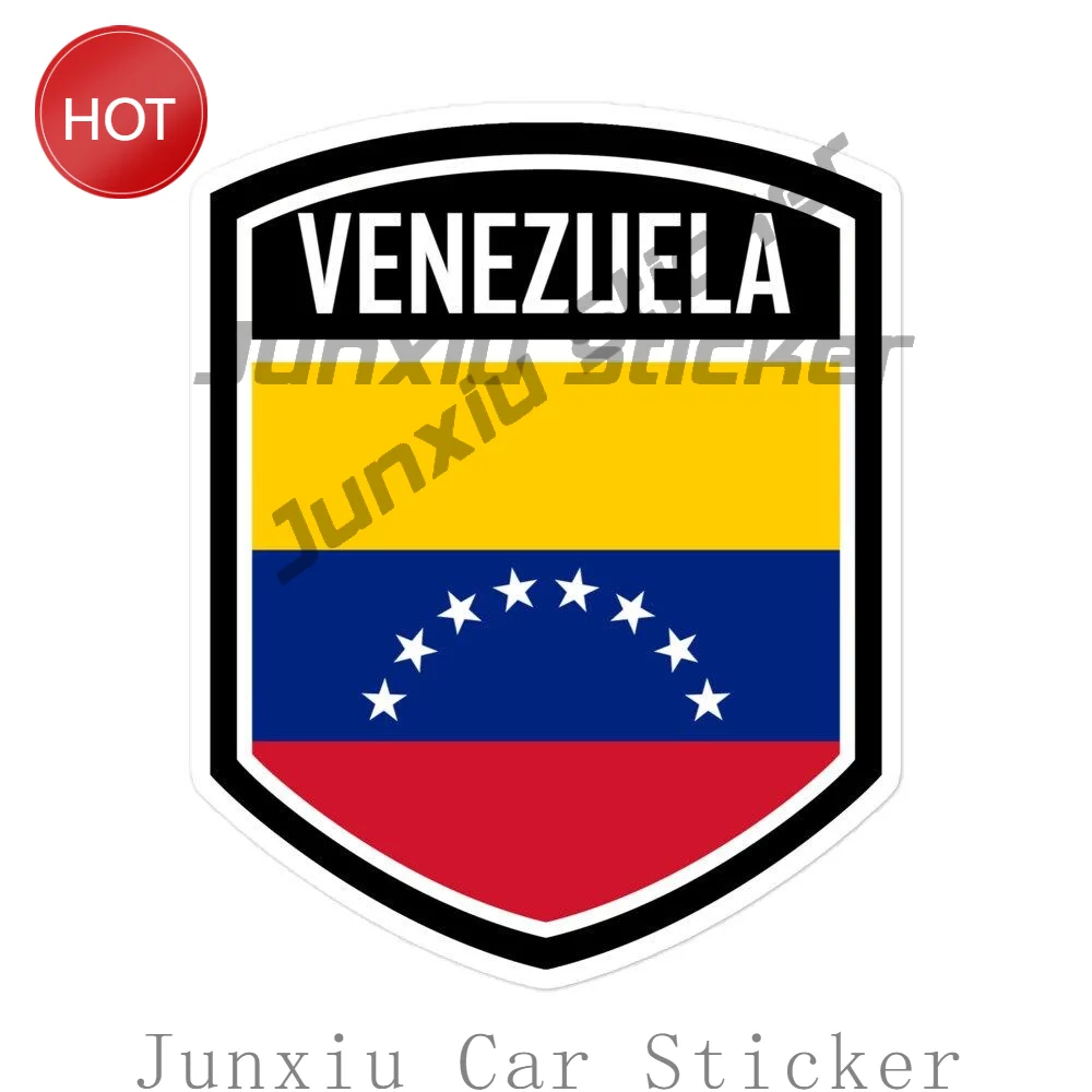 Venezuela Flag Emblem Car Sticker Waterproof Vinyl Decal For Car Rear Window And Motorcycle Body Travel Souvenir