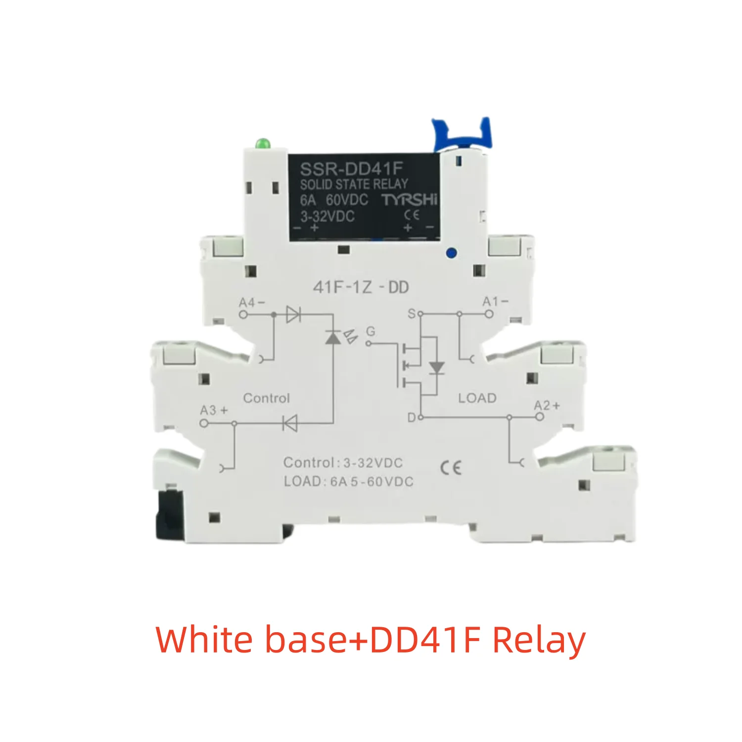 Halbleiterrelais Schlankes Relais SSR Berührungslos DC zu AC DC zu DC SSR-DA41F SSR-DD41F DIN-Schienenrelais 6A – Detail 4